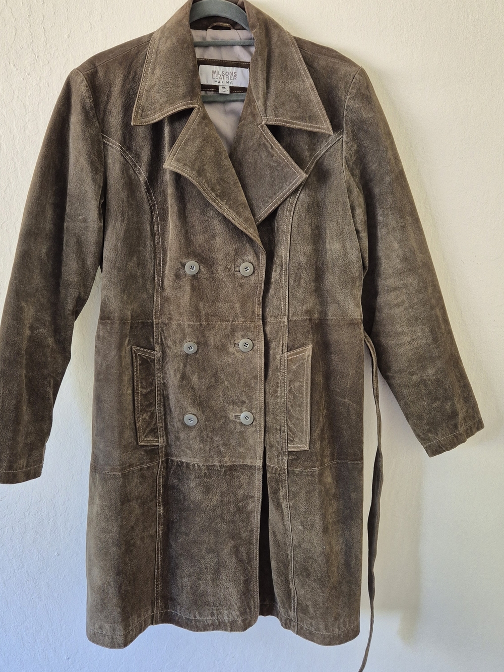 🤎 Wilsons Leather Oversized Leather Trench Coat 🤎 - Picture 10 of 15